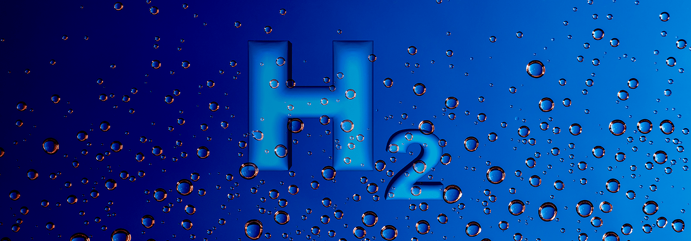 Hydrogen chemical symbol in water bath